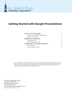 Getting Started with Google Presentations